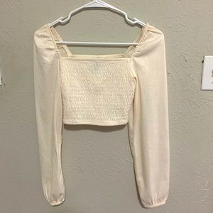 Long sleeve crop blouse